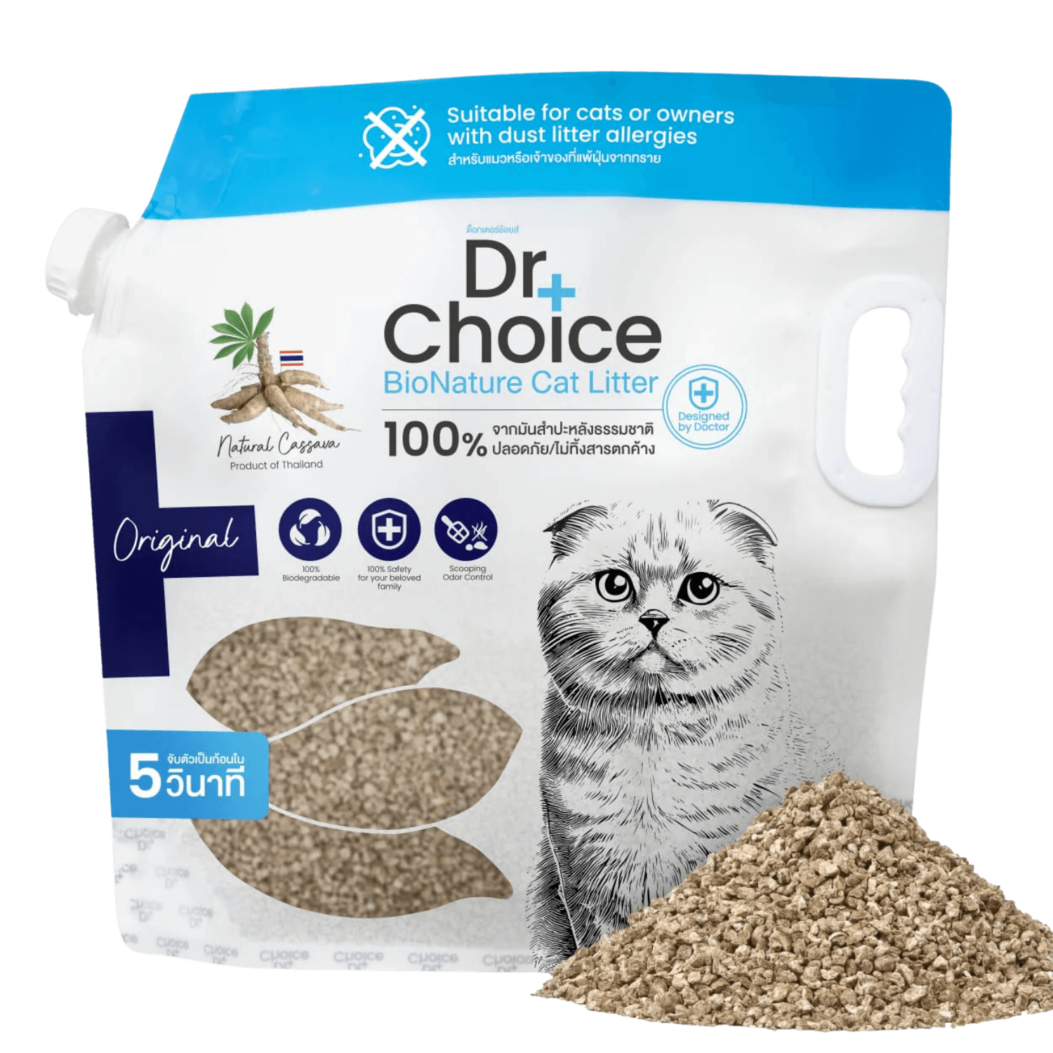 Cát Mèo từ Sắn Dr Choice BioNature hương Truyền Thống